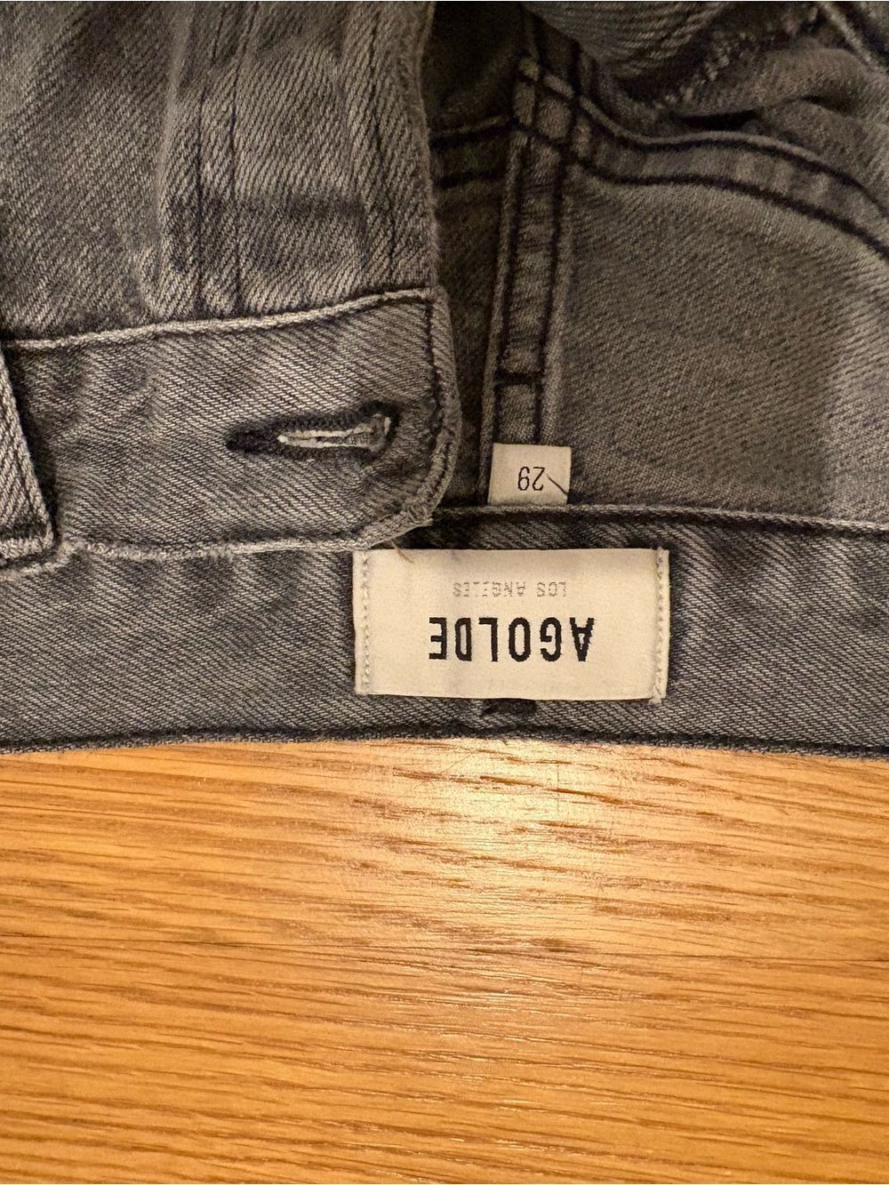 Agolde Riley High Rise Straight Leg Jeans Inkwell Gray 100% Cotton Size 29 - Picture 2 of 4